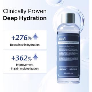 Nước Hoa Hồng Dưỡng Ẩm Klairs Supple Preparation Không Mùi 180ml toner