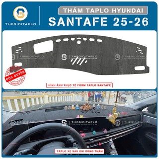 [Hyundai Santafe 2025-2026] Thảm taplo oto da Nano Blockers UV, 3D Flare, Nhung lông tuyết viền Ziczac chống cong vênh