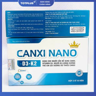 Canxi Nano D3 K2 Kingphar – Hỗ Trợ Bổ Sung Canxi, Giúp Xương Chắc Khỏe, Giảm Nguy Cơ Loãng Xương