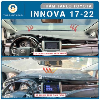 [Toyota innova 2017-2023] Thảm taplo oto da Nano Blockers UV, 3D Flare, Nhung lông tuyết viền Ziczac chống cong vênh