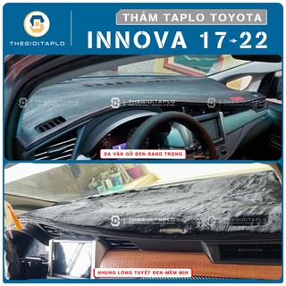 [Toyota innova 2017-2023] Thảm taplo oto da Nano Blockers UV, 3D Flare, Nhung lông tuyết viền Ziczac chống cong vênh