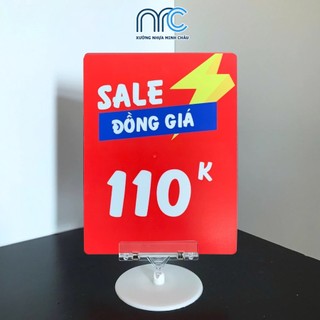 Combo 2 Bảng giá, Bảng sale đồng giá 10k, 20k, 30k,.....200k - Kích thước 15x20cm cho của hàng siêu thị - Lỗi 1 đổi 1