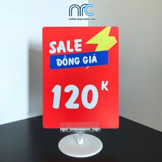 Combo 2 Bảng giá, Bảng sale đồng giá 10k, 20k, 30k,.....200k - Kích thước 15x20cm cho của hàng siêu thị - Lỗi 1 đổi 1