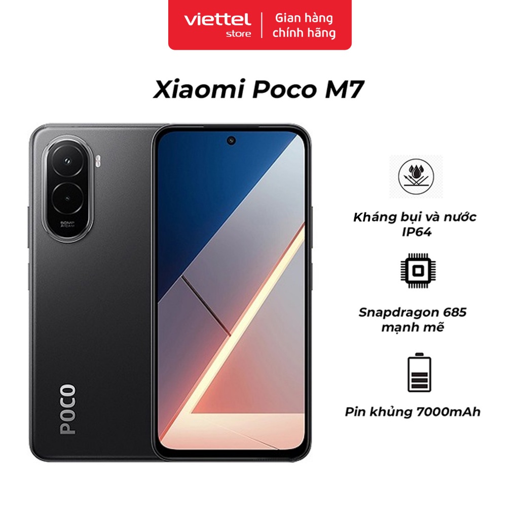 Điện thoại Xiaomi Poco M7 6GB 128GB Chính hãng | Màn hình 6.9
