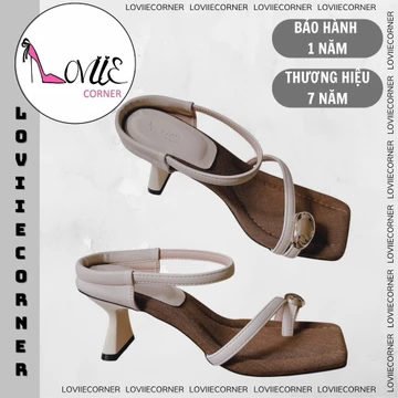 LOVIIECORNER - FORM TO - GUỐC NỮ QUAI MẢNH XỎ NGÓN TAG ĐÁ - GUỐC NỮ PHONG CÁCH THANH LỊCH 6CM - D250708 - HDPH2602