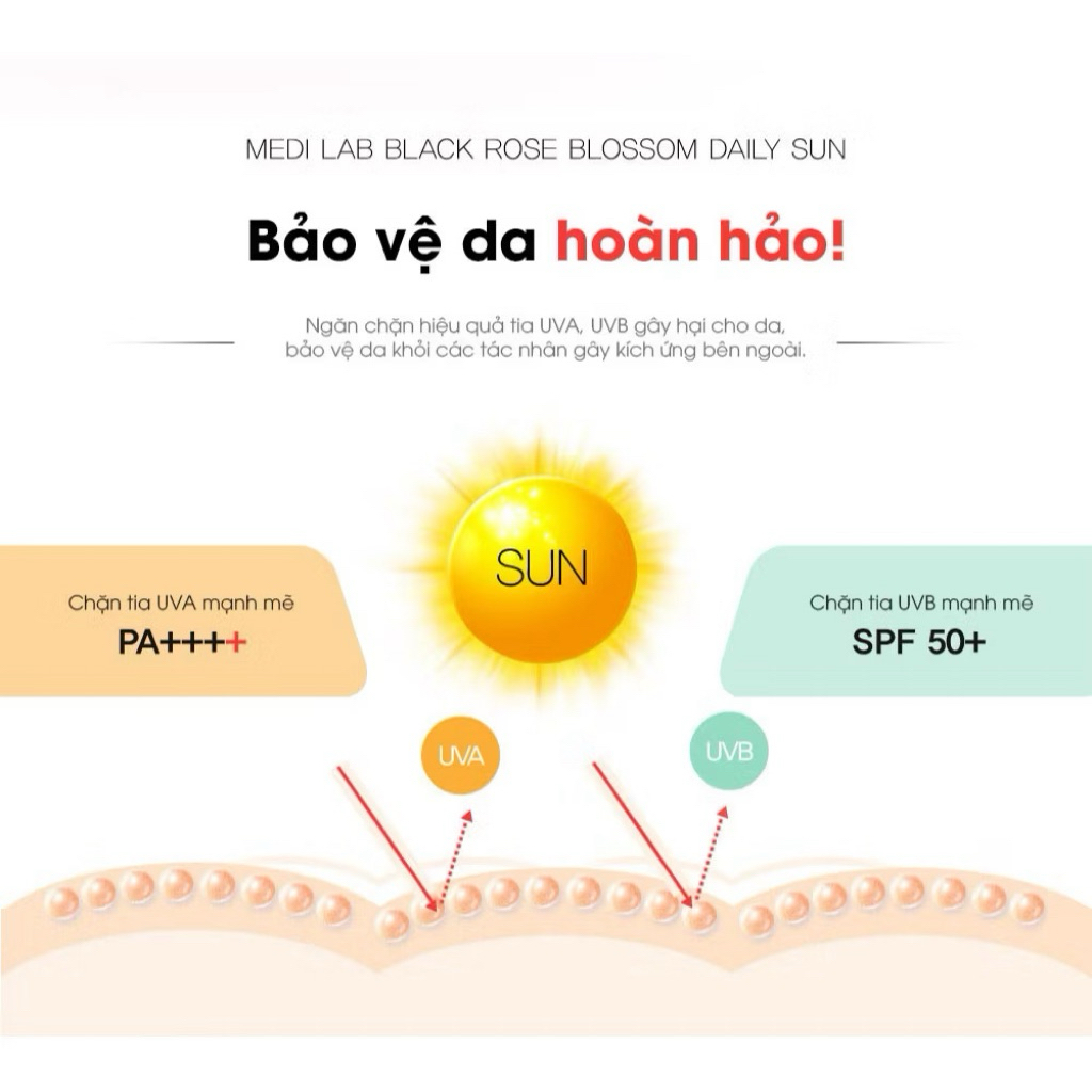 Kem chống nắng Daycell Tinh chất Hoa Hồng Đen 60gr