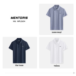 Áo Polo Nam Mentoris Cao Cấp Vải Nylon Spandex Co Giãn, Thoáng Khí, Áo Polo Công Sở Lịch Lãm MPL2604