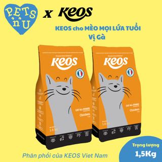 [PP CHÍNH HÃNG] [TIẾT KIỆM] COMBO 2 TÚI Hạt Keos cho mèo mọi lứa tuổi vị gà (1.5kg) – KM SỐC! LÊN ĐƠN LÀ CÓ QUÀ