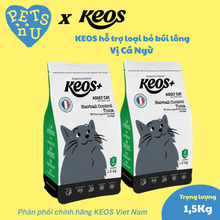 [PP CHÍNH HÃNG] [TIẾT KIỆM] COMBO 2 Hạt Keos+ loại bỏ búi lông cho mèo, vị cá ngừ (1,5kg)  – KM SỐC! LÊN ĐƠN LÀ CÓ Q