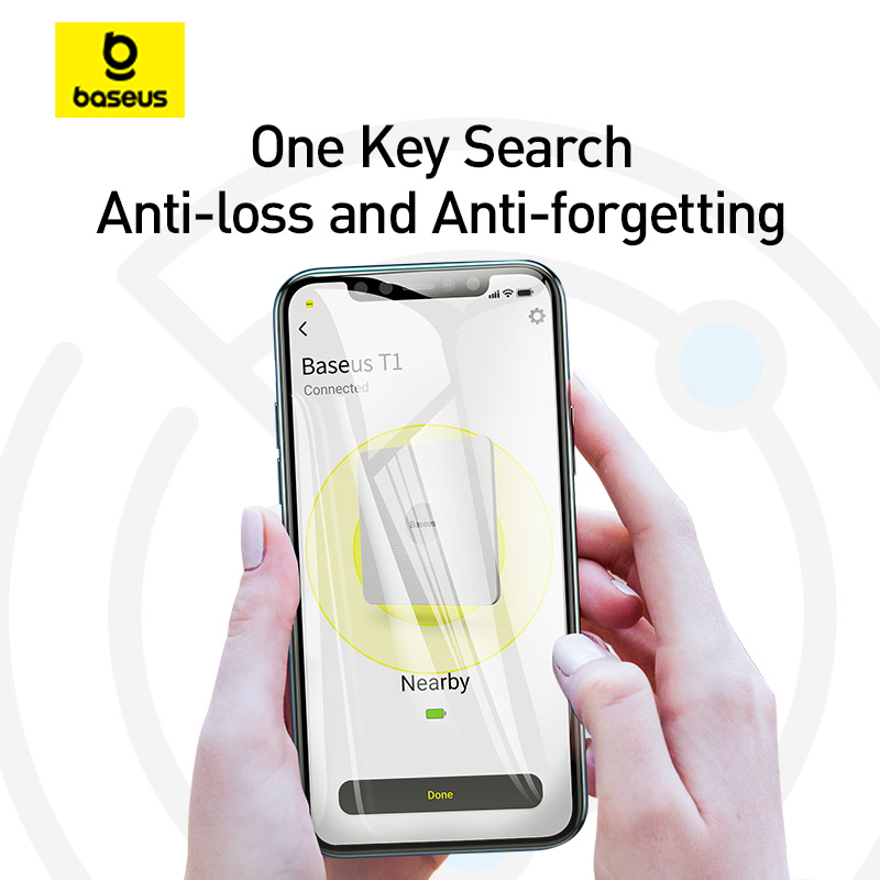 Thiết Bị Tìm Đồ Thất Lạc Baseus T2 Bluetooth Anti-Lost Tracker Gắn Chìa Khóa Túi Xách