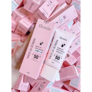 Kem Chống Nắng Hemia Hàn Quốc Nâng Tone Da Kiềm Dầu 50ml mẫu mới 2025, tem check chính hãng