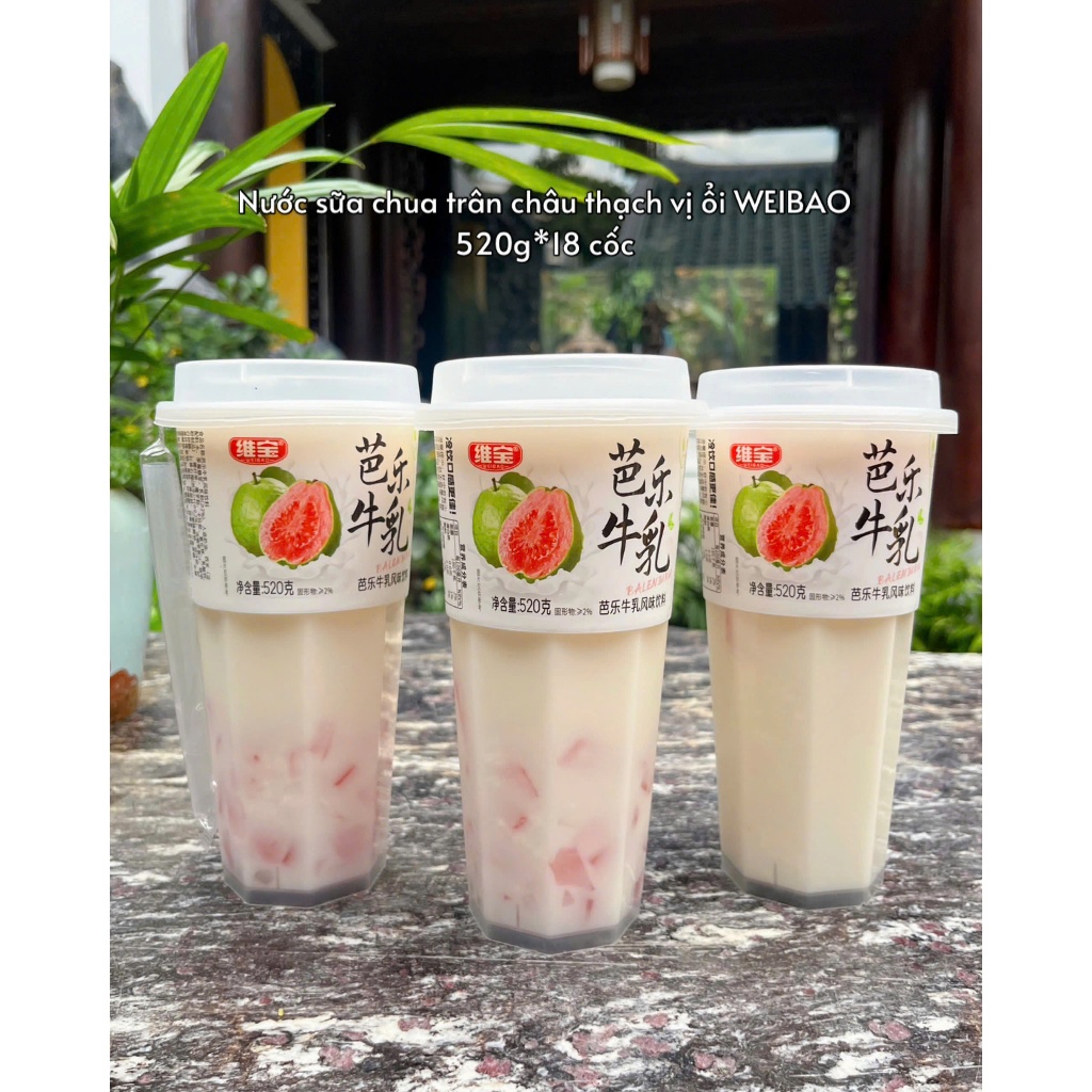 Nước Sữa Chua Trân Châu WEIBAO Nội Địa Trung 520G, Nước Sữa Chua Thạch Thơm Ngon - Tiệm Ăn Vặt DuDu