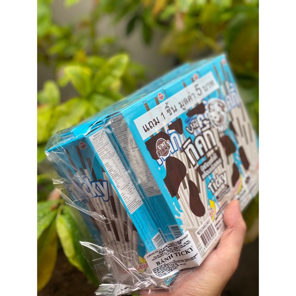 Set 10 Hộp Bánh Que Ticky Thái Lan Hộp 20Gr, Đồ Ăn Vặt Cổng Trường