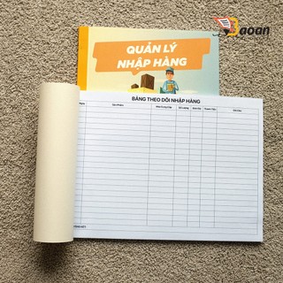 SỔ NHẬP HÀNG / BÁN HÀNG KHỔ A4 GIẤY DÀY, BÌA IN MÀU ++++