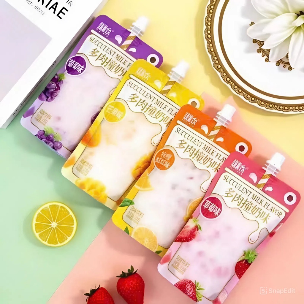 [HÀNG HOT 2026] Thạch Sữa Full Topping Vị Trái Cây Nho - Dâu - Cam - Xoài 258G Thạch sữa trái cây