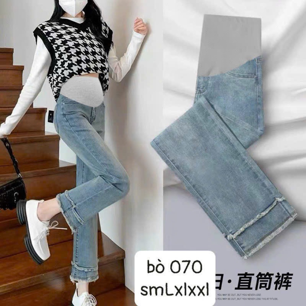 Quần bầu bò (070) ống quần dáng xuông, bụng có đáp, có chun điều chỉnh -2 màu - smlxlxxl