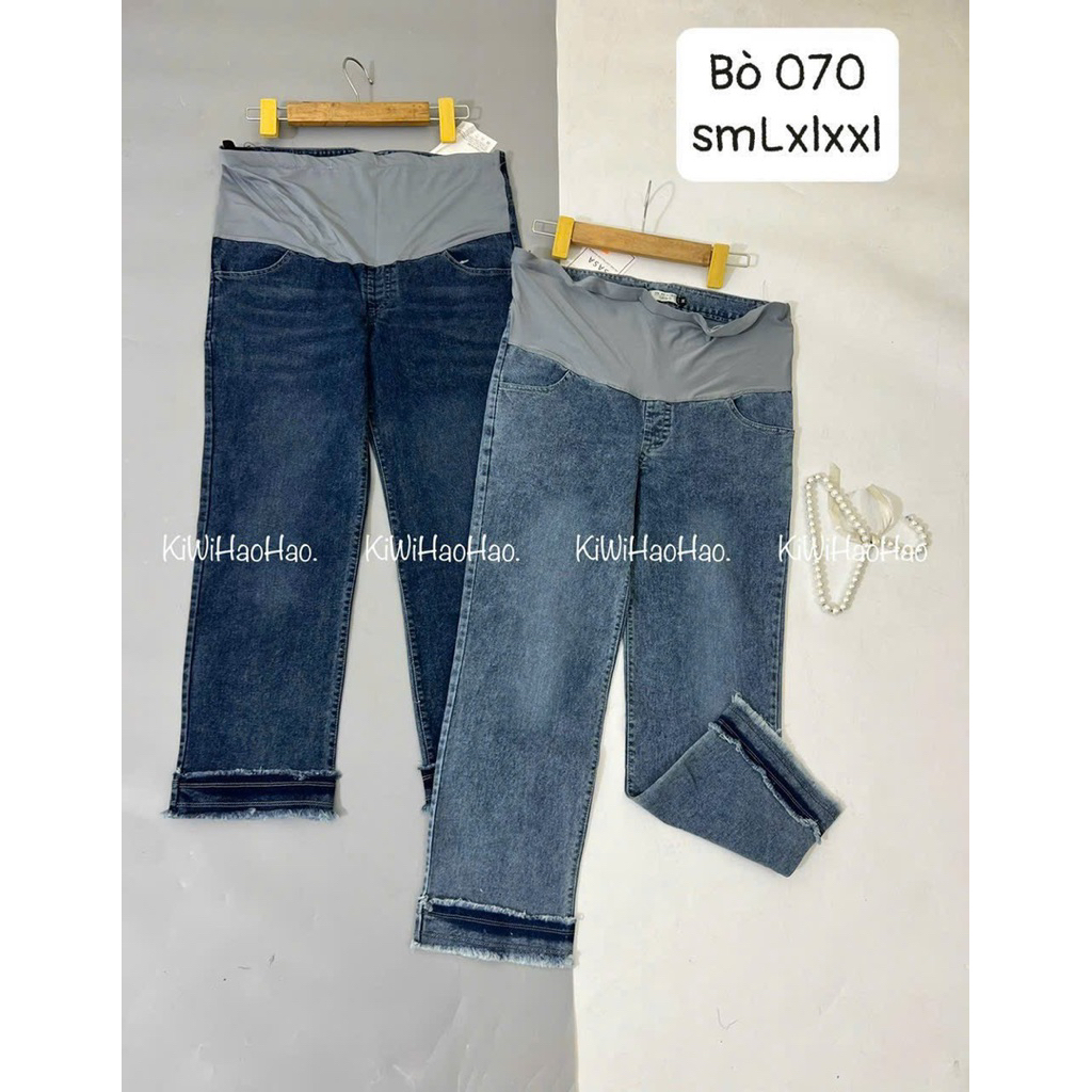 Quần bầu bò (070) ống quần dáng xuông, bụng có đáp, có chun điều chỉnh -2 màu - smlxlxxl