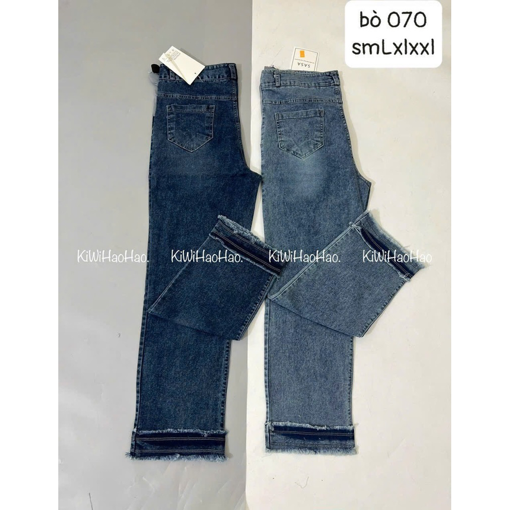 Quần bầu bò (070) ống quần dáng xuông, bụng có đáp, có chun điều chỉnh -2 màu - smlxlxxl