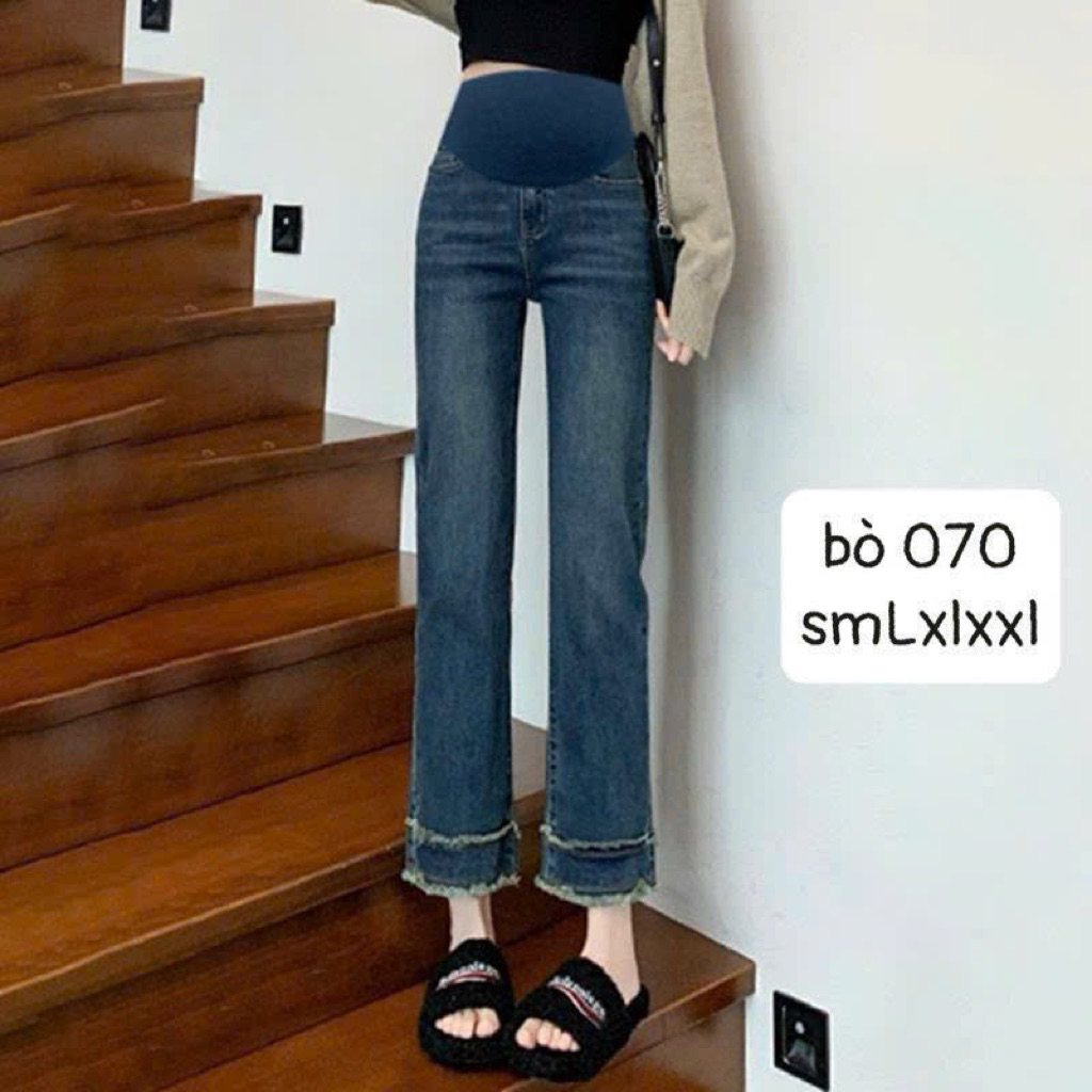 Quần bầu bò (070) ống quần dáng xuông, bụng có đáp, có chun điều chỉnh -2 màu - smlxlxxl