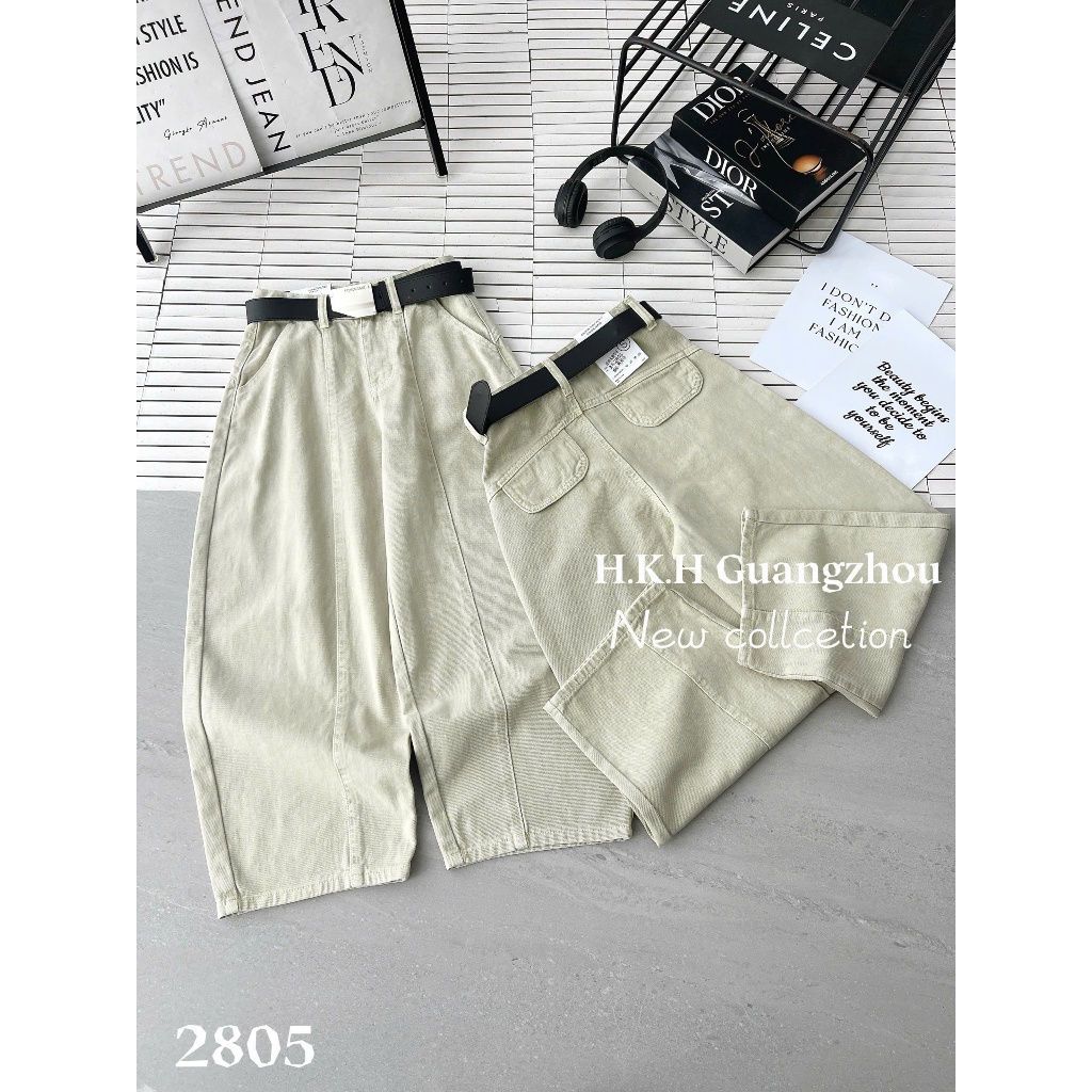 [Sẵn/QC] Quần Jeans Nữ Dáng Baggy Thụng Dài 95/25cm Tặng Kèm Đai Basic Dễ Phối #2805
