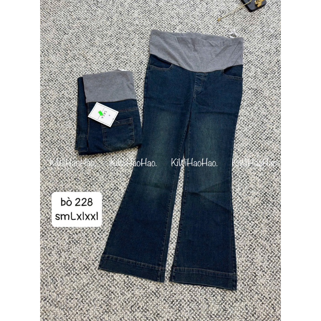 Quần bầu BÒ LE XANH 228 xinh bụng đáp chun chỉnh(smlxl)