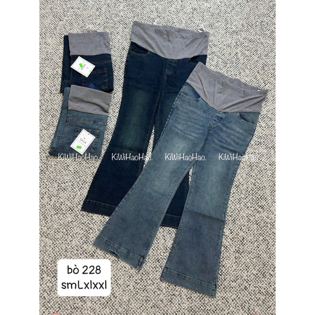 Quần bầu BÒ LE XANH 228 xinh bụng đáp chun chỉnh(smlxl)