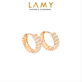 Khuyên tai nữ LAMY Huggie Hoops Earrings Rose Gold 3289