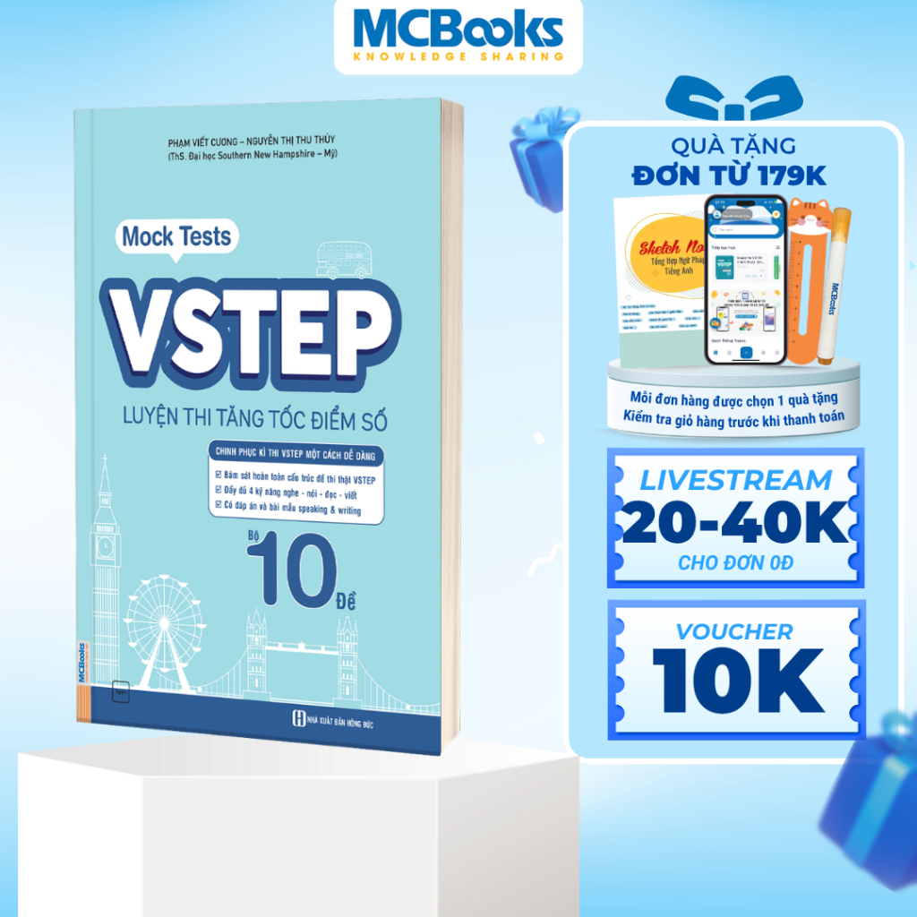 Sách - VSTEP Mock Tests – Bộ 10 Đề Luyện Thi Tăng Tốc Điểm Số