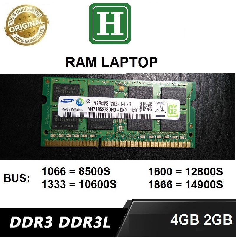 Ram laptop 4gb, 2gb DDR3, DDR3L bus 1600, 1333, 1066 dùng cho laptop - bảo hành 6 tháng | BigBuy360 - bigbuy360.vn