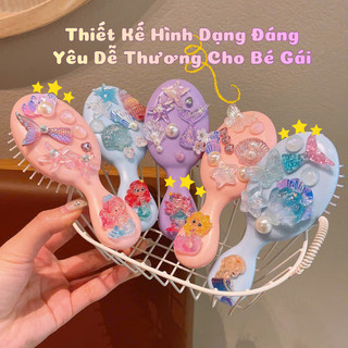 Lược Chải Tóc Tiên Cá Cho Bé Gái, Nhiều Màu Sắc Và Charm Kiểu Dáng Đáng Yêu, Chất Liệu An Toàn, Dụng Cụ Làm Đẹp Cho Bé