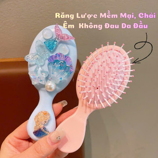 Lược Chải Tóc Tiên Cá Cho Bé Gái, Nhiều Màu Sắc Và Charm Kiểu Dáng Đáng Yêu, Chất Liệu An Toàn, Dụng Cụ Làm Đẹp Cho Bé