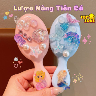 Lược Chải Tóc Tiên Cá Cho Bé Gái, Nhiều Màu Sắc Và Charm Kiểu Dáng Đáng Yêu, Chất Liệu An Toàn, Dụng Cụ Làm Đẹp Cho Bé