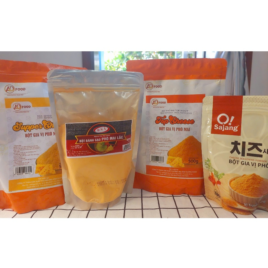 BỘT PHÔ MAI ĐNÁ NGON MÀU VÀNG CAM, VỊ BÉO MẶN 500g/ 100g