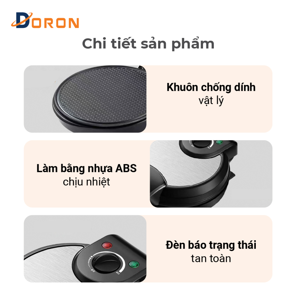 Máy làm ốc quế - Dụng cụ làm bánh quế 1200W
