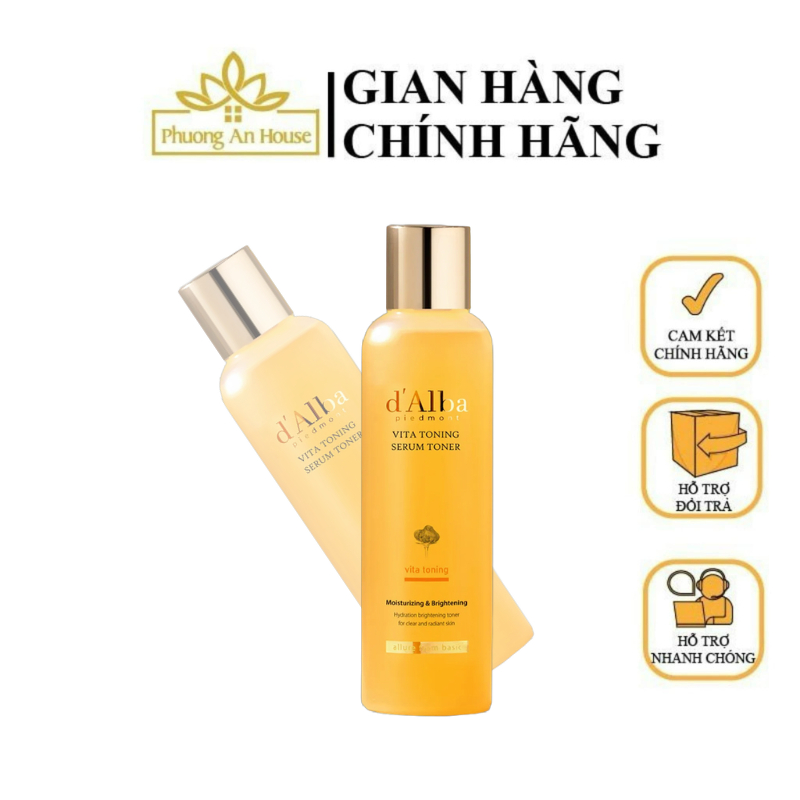 Nước Hoa Hồng Dưỡng Ẩm, Chống Lão Hoá d'Alba Vita Toning Toner 180ml - Phương An House