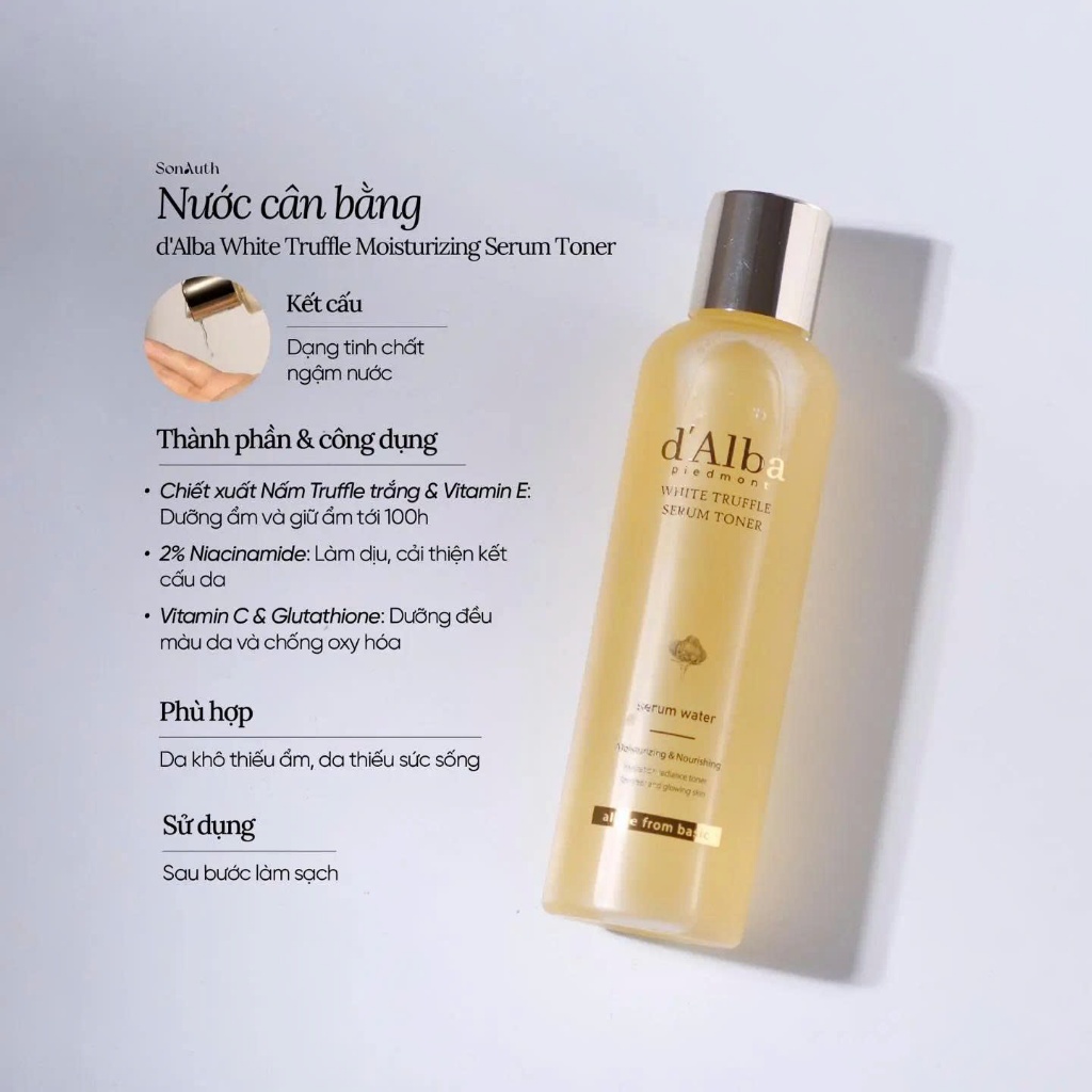 Toner Duõng Ẩm Và Sáng Da D'Alba Vita Toning Toner 180ml - Út Store