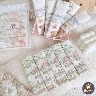 Khăn xô Honee Baby hoạ tiết cổ tích 2 lớp Muslin mềm mại, thấm hút tốt, an toàn cho da bé