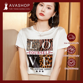(THANH LÝ) Áo Thun Cotton In Hình Lụa Satin Thời Trang Cá Tính SM86