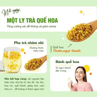 Quế hoa 100g, trà hoa mộc khô, thơm, trà mộc quế hoa, dùng pha trà, làm bánh, làm thạch
