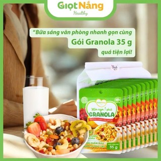 Granola Giọt Nắng gói 35gr - Ngũ cốc ăn sáng healthy ngon giòn lành mạnh, giàu chất xơ và năng lượng từ hạt và trái cây