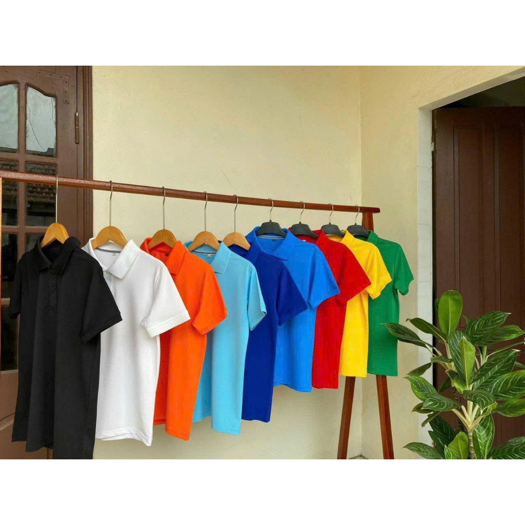 Áo polo nam nữ trơn nhiều màu vải polo cá sấu 4 chiều ôm form PL004