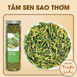 Tâm sen khô 100g, trà tim sen đã sao thơm, không vụn, không lẫn tạp chất - Lãn Ông