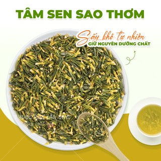 Tâm sen khô 100g, trà tim sen đã sao thơm, không vụn, không lẫn tạp chất - Lãn Ông