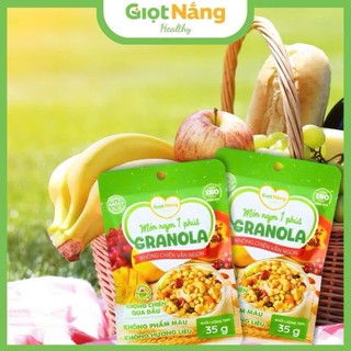Granola Giọt Nắng gói 35gr - Ngũ cốc ăn sáng healthy ngon giòn lành mạnh, giàu chất xơ và năng lượng từ hạt và trái cây