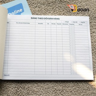 SỔ NHẬP HÀNG / BÁN HÀNG KHỔ A4 GIẤY DÀY, BÌA IN MÀU ++++