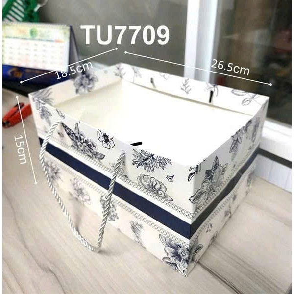Combo 10 Túi giấy đựng quà tặng, Túi giấy đựng hộp bánh 4 ngăn, 6 ngăn, 9 ngăn