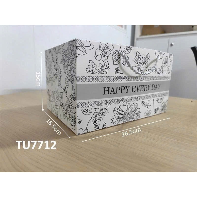 Combo 10 Túi giấy đựng quà tặng, Túi giấy đựng hộp bánh 4 ngăn, 6 ngăn, 9 ngăn