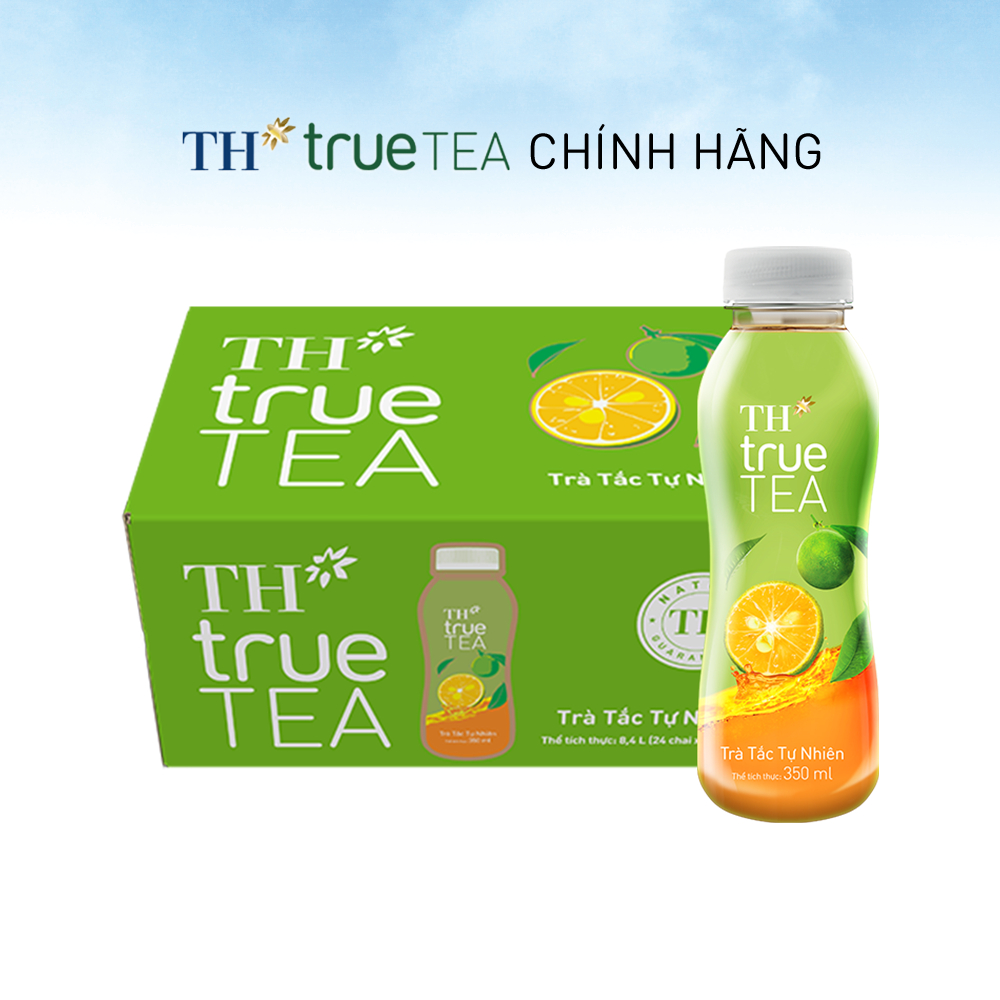 Thùng 24 chai Trà Tắc Tự Nhiên TH true TEA 350 ml