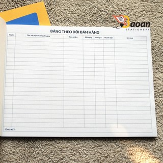 Sổ tay bán hàng cơ bảng in 2 mặt 100 trang, giúp quản lý bán hàng hiệu quả (2 loại, 1 kích cỡ A4) ++++
