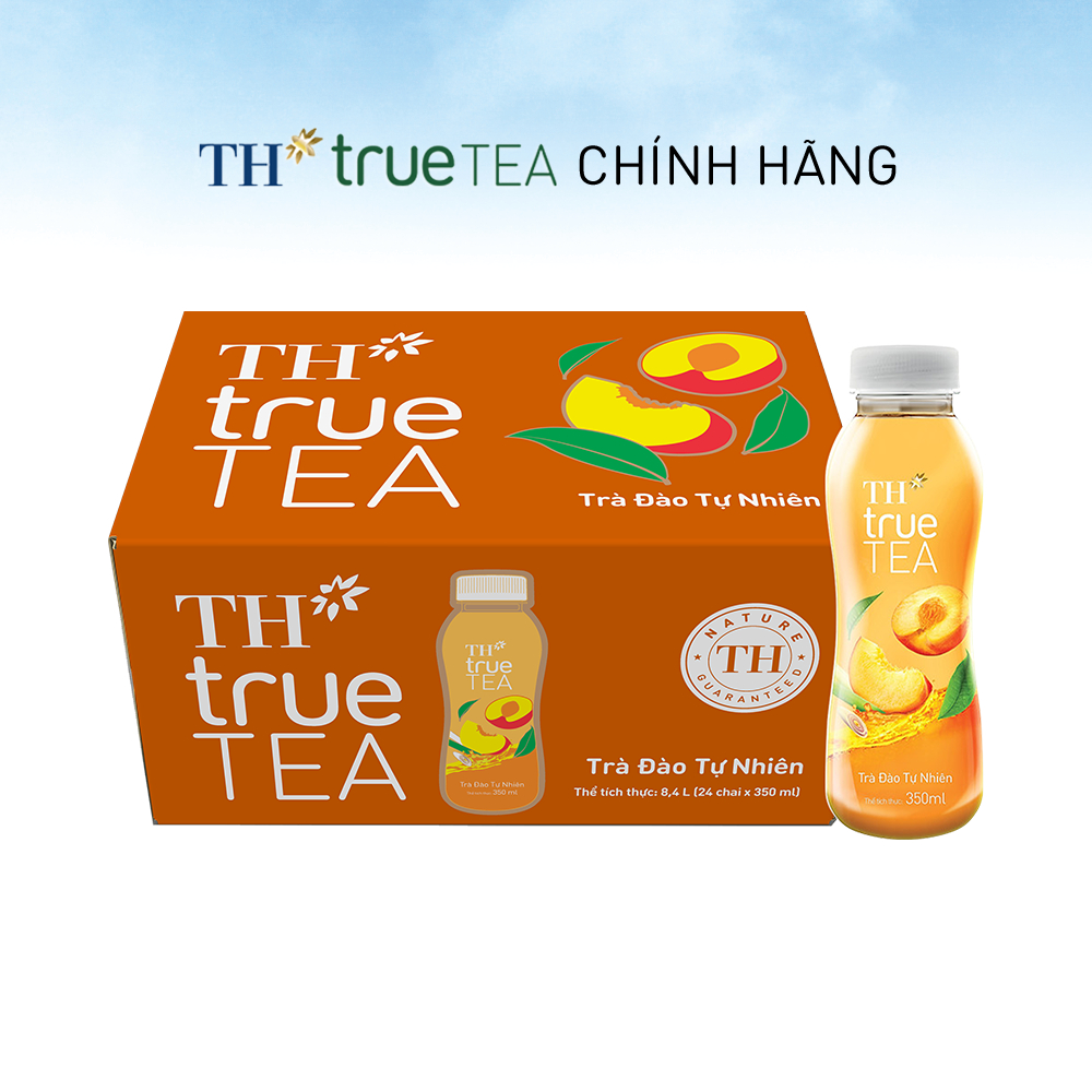 Thùng 24 Chai Trà Đào TH true TEA milk Tự Nhiên 350ml (24 Chai)
